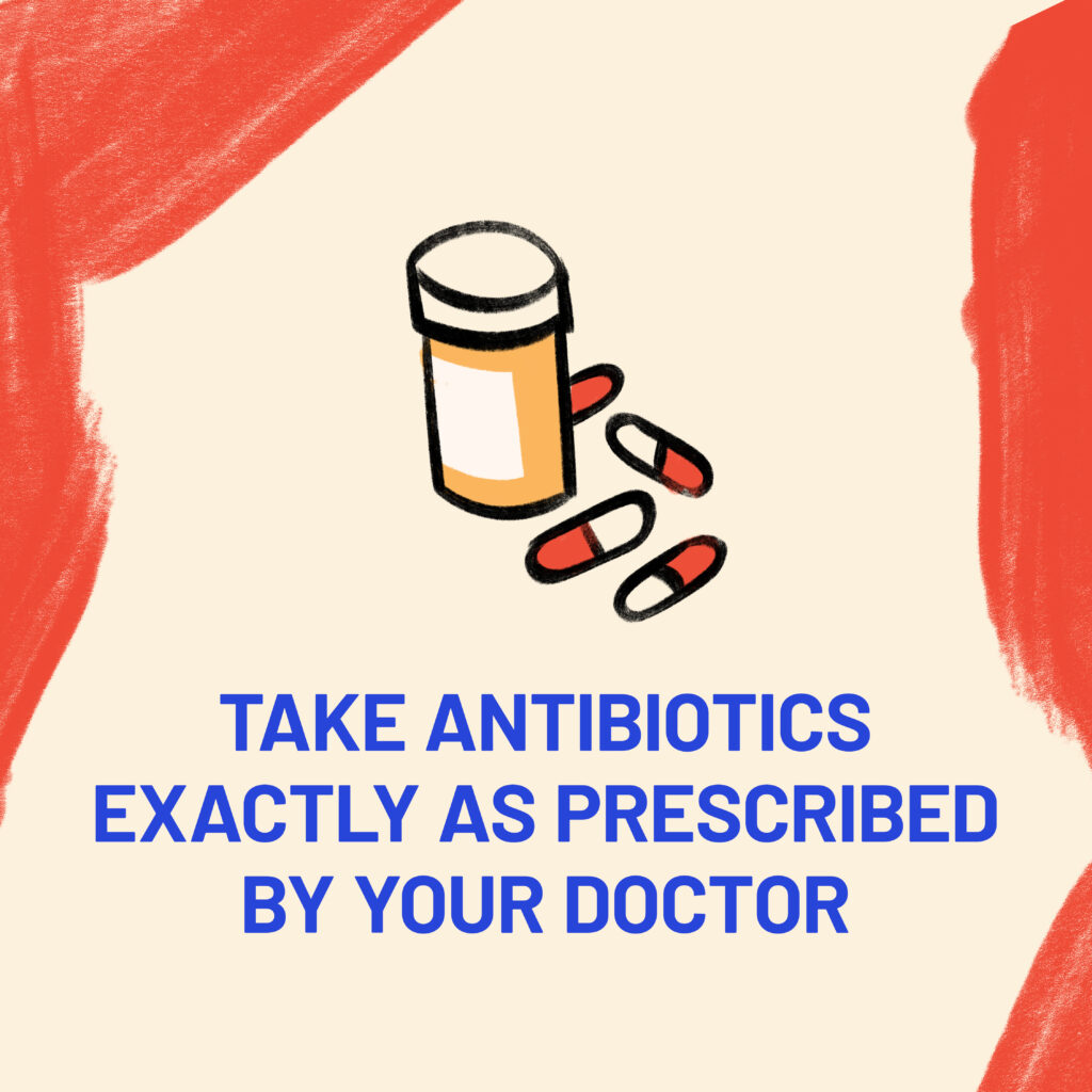 Take antibiotics as prescribed